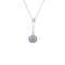 Diamond Filled Circular Pendant Necklace - NP13