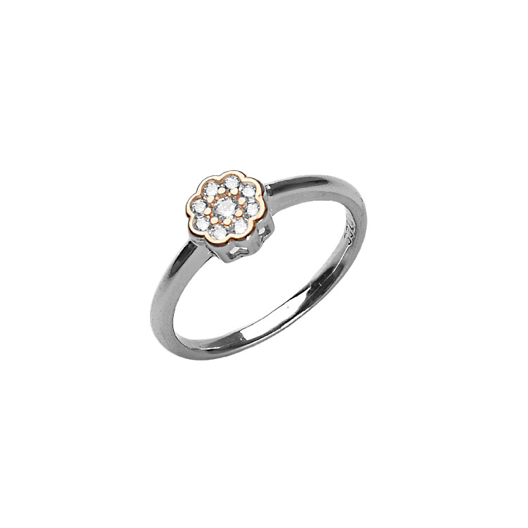 Diamond flower Engagement ring - RG19