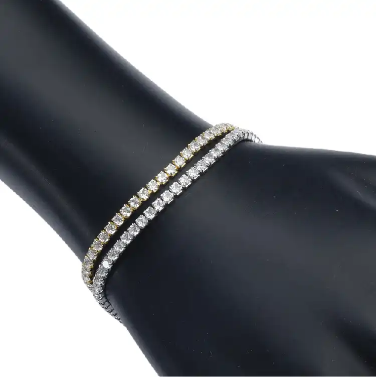 Double Layer Silver Gold Chain Stylist Bracelet - BR02