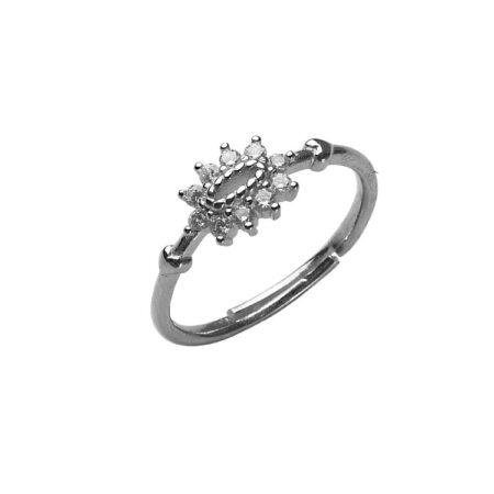 Eye shape Diamonds Adjustable Ring - RG26