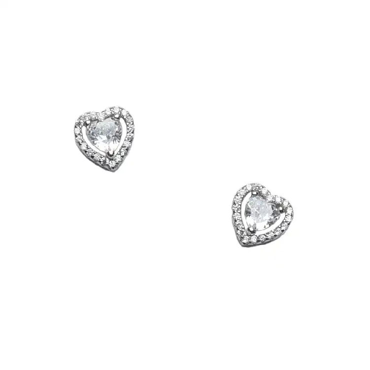 Korean style Big Heart shaped Stud Earrings - ER11