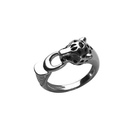 Panther Face with Ruby Eyes Dimond Ring - RG13