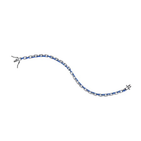 Electric blue diamond link bracelet-BR17