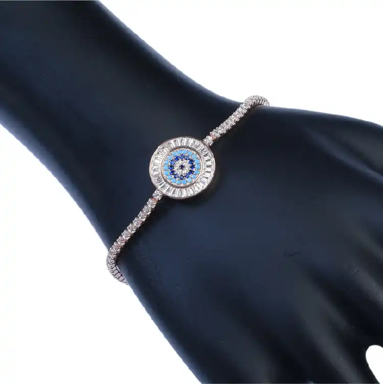 Evil Eye Rose Gold Cubic Zirconia bracelet-BR20