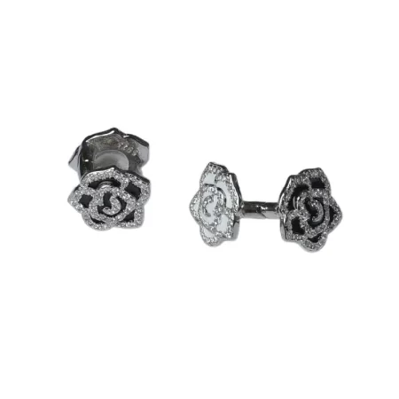 Flower two tone Stud Earrings-ER55