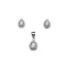 Leaf style silver pendent set-PS28