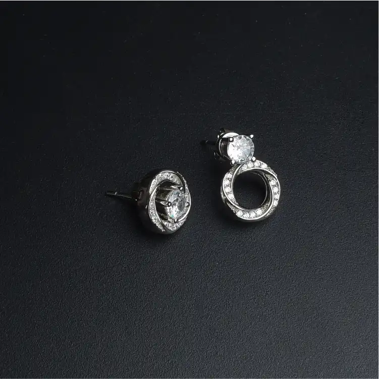 Minimalist Halo Stud Earrings-ER48