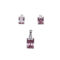 Pink Topaz Square Pendant set-PS26