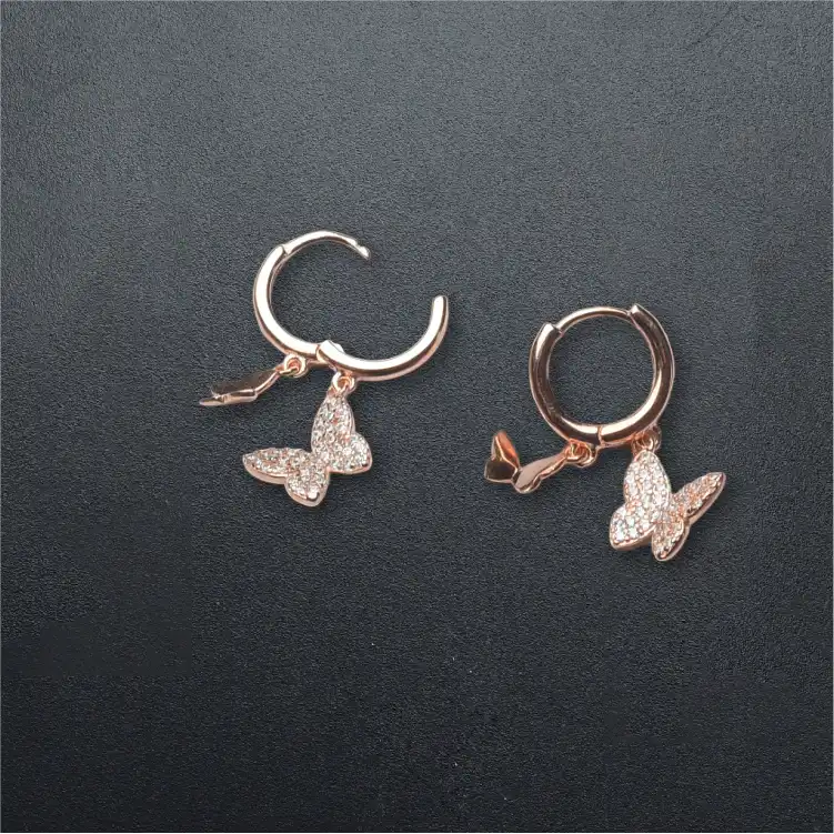Rose Gold butterFly bali-ER53