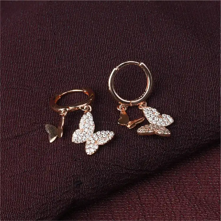 Rose Gold butterFly bali-ER53
