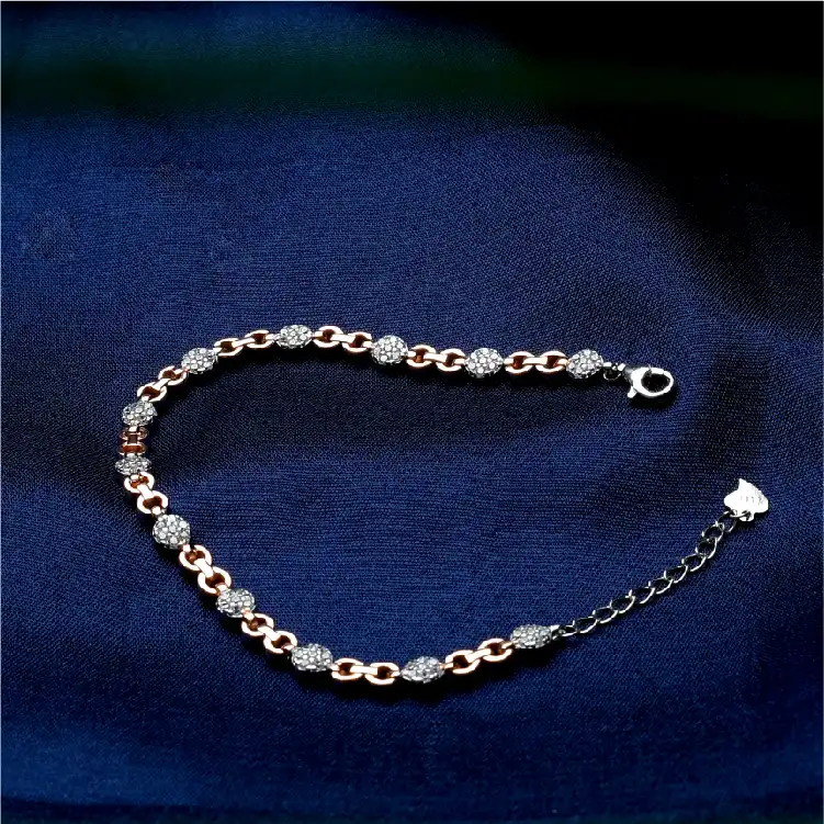 Sterling silver diamond bracelet-BR13